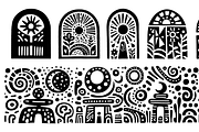Vintage Birds Folk Art, a Decorative Illustration by devastd (Thumbnail 15 of 28)