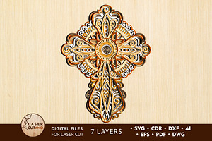 CROSS Multilayer Template,Wall Decor