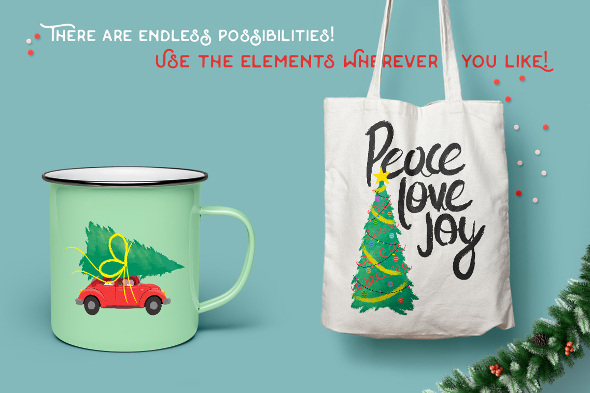 Christmas Trip: a graphic set, an Illustration by Cienpies Design (Photo 5 of 6)