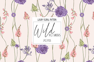 Wild Flowers, Luxury Meadow Pattern