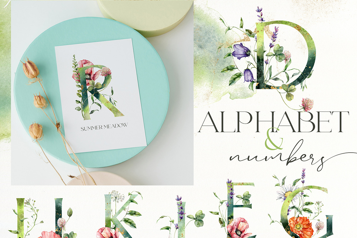 SUMMER MEADOW wildflower watercolor, a Decorative Illustration by Yuliya Derbisheva (Photo 12 of 16)