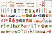 Hallway Scene Creator Watercolor Set, an Object Graphic by BarvArt (Thumbnail 3 of 8)