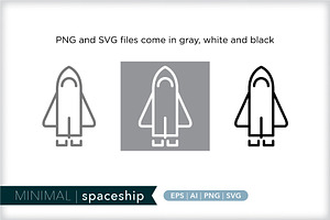 Minimal Spaceship Icons