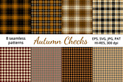 Autumn Checks, Seamless Patterns, a Pattern Graphic by Sveta Aho (Thumbnail 1 of 2)