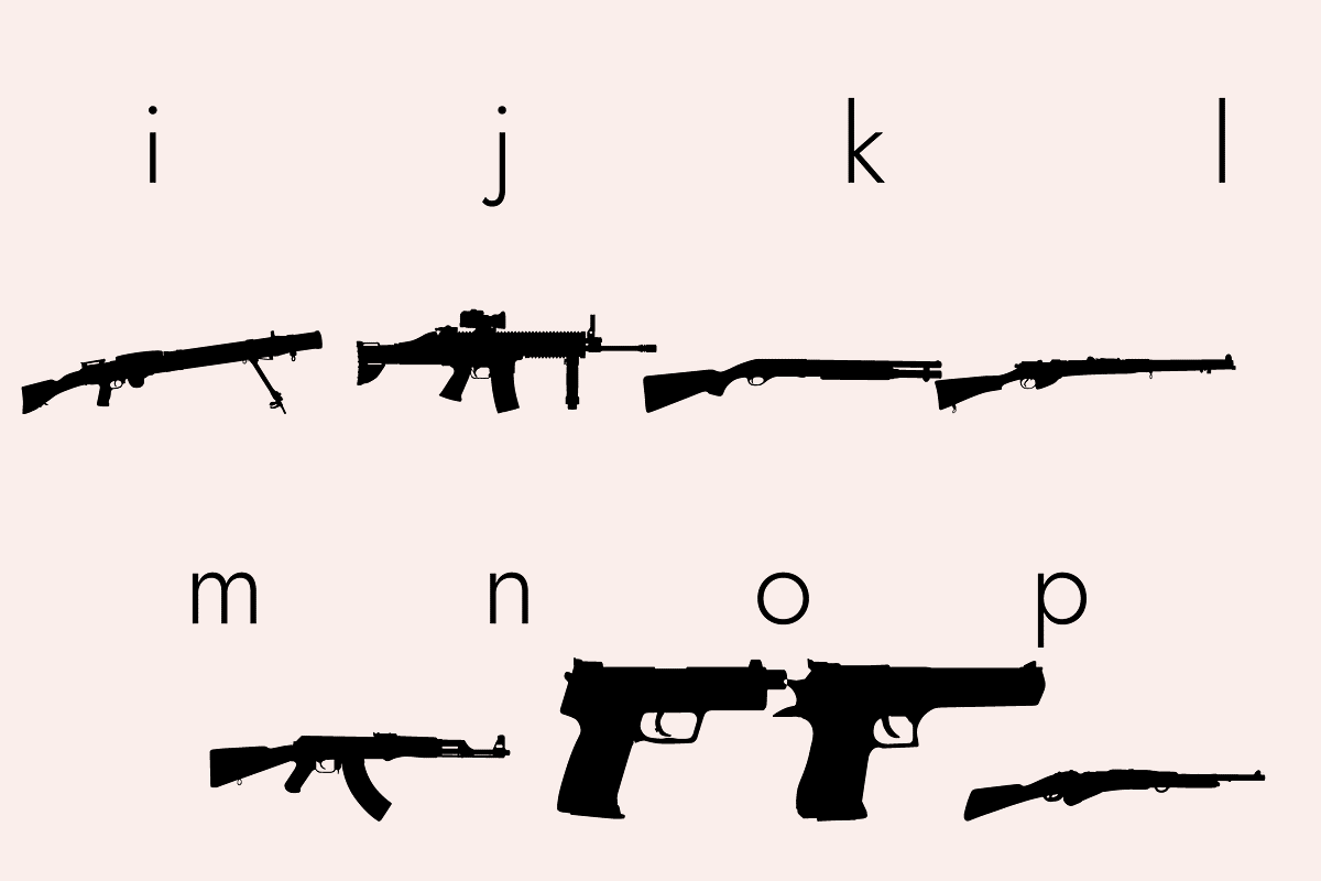 Weapons Silhouettes Dingbats Font, a Symbol Font by Minimalartstudio (Photo 6 of 11)