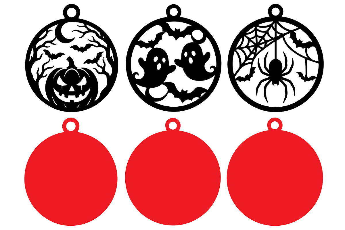 Halloween Ornaments Laser Cut SVG, an Object Graphic by DreamCafeArt (Photo 8 of 9)