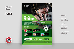 Gym and Fitness Flyer Template