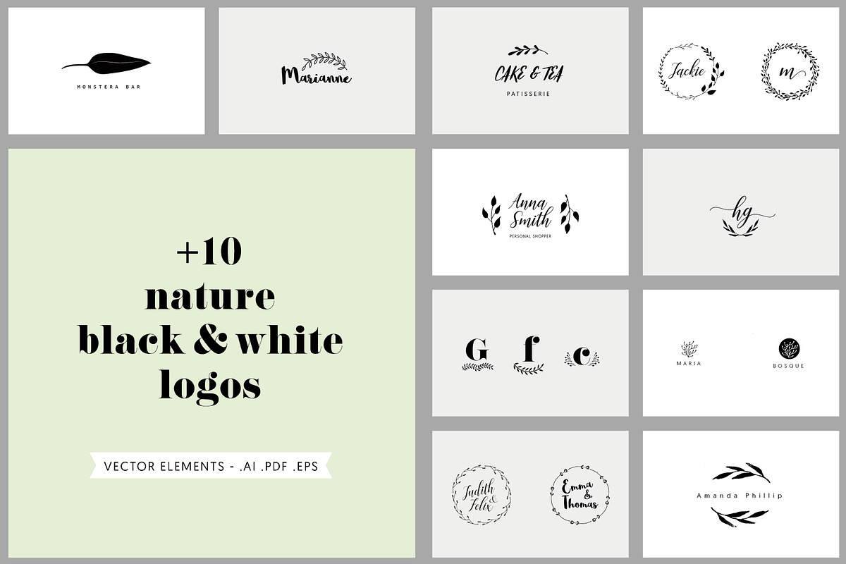 50 Simple Logos business cards, a Branding & Logo Template by Anis Illustration (Photo 5 of 8)