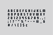 Ared-Blocky Condensed Display Font, a Sans Serif Font by Ebad Designs (Thumbnail 2 of 7)