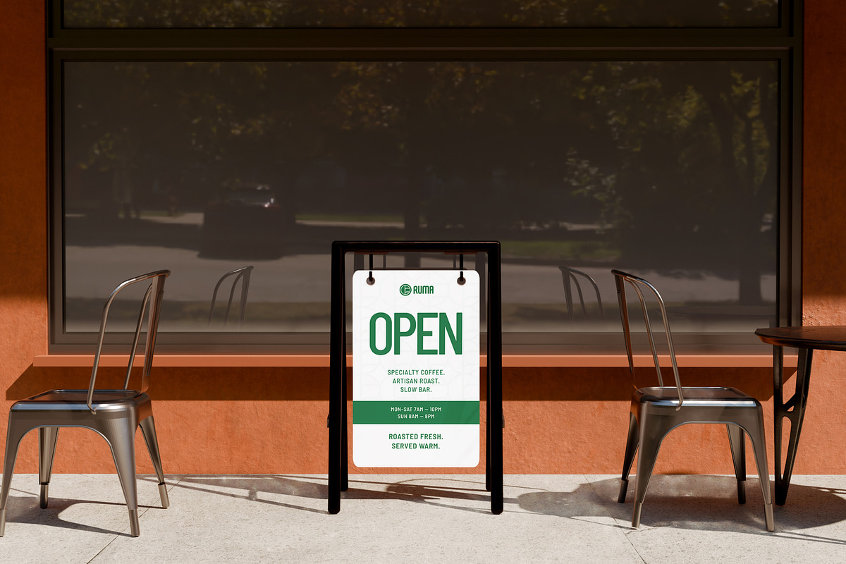 Frame Sign Cafe Mockup, an Advertising Mockup by SLAB! Design (Photo 5 of 7)