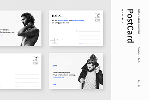 H+1 Landscape PostCard, a Card Template by BOXKAYU
