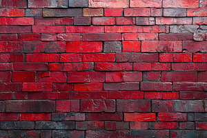 Rich Red Brick Wall Texture Dark Hue, an Abstract Photo by Pixeness Studio