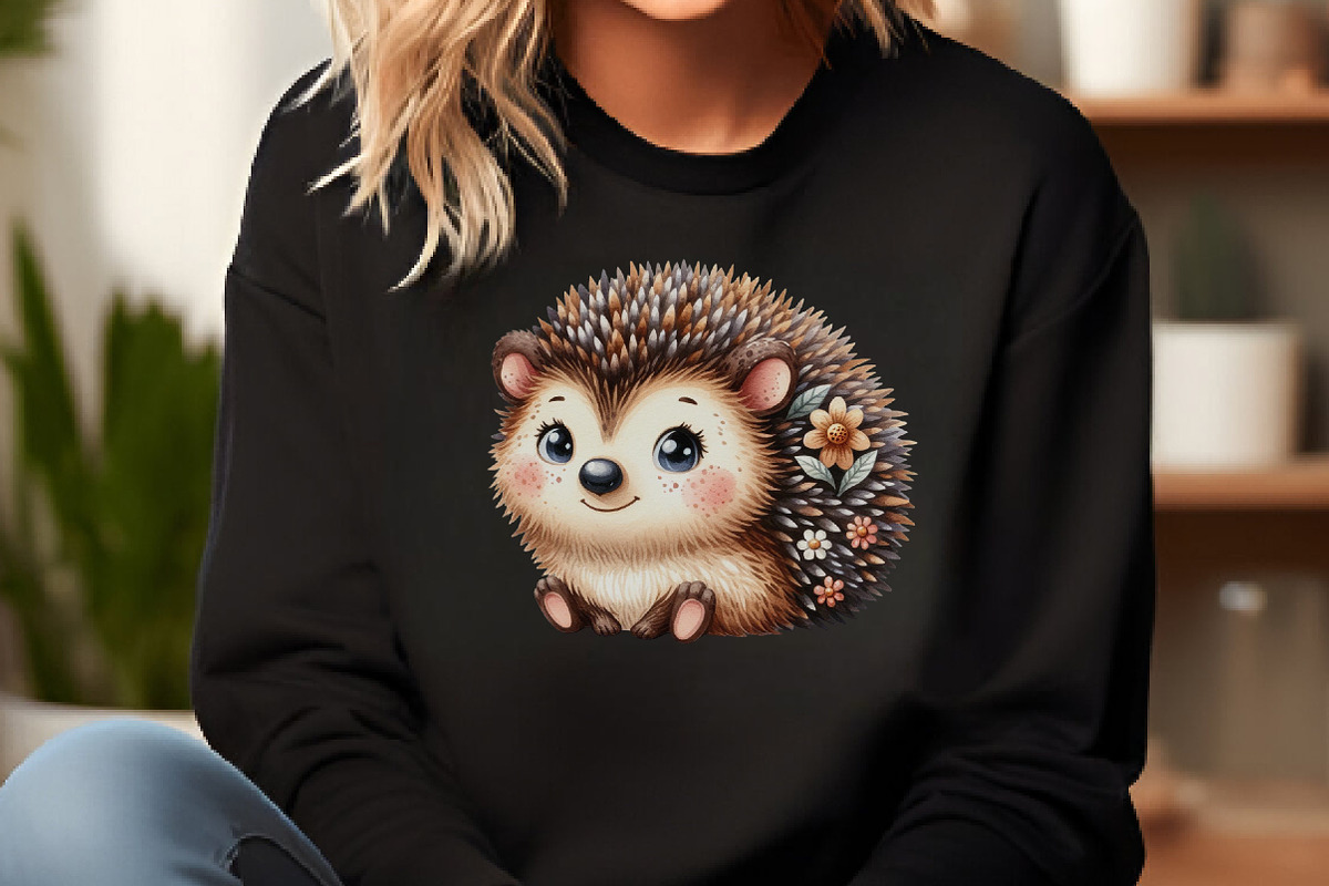 Watercolor Hedgehog Sublimation Clip, an Illustration by DreamCafeArt (Photo 5 of 7)