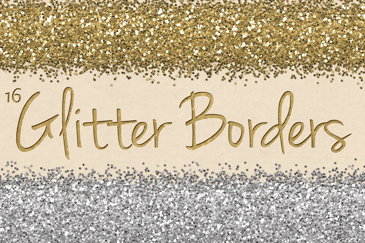 Digital Glitter Borders Clipart Pack, an Object Graphic by Paper Element (Photo 1 of 5)