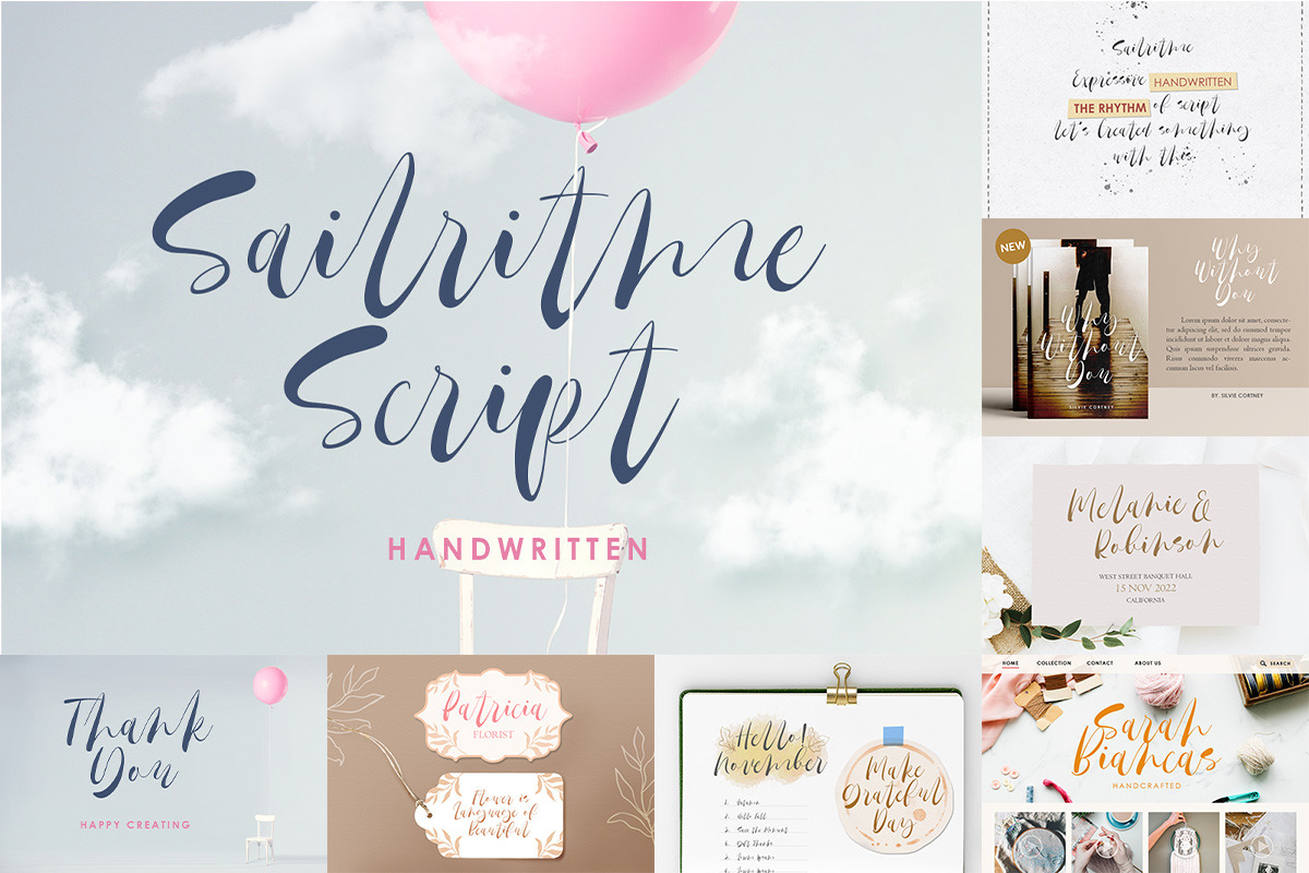 Handwritten Font Bundle, a Script Font by Littlehand (Photo 2 of 10)