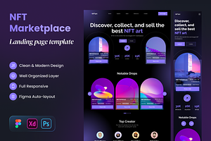 NFT Marketplace Landing Page