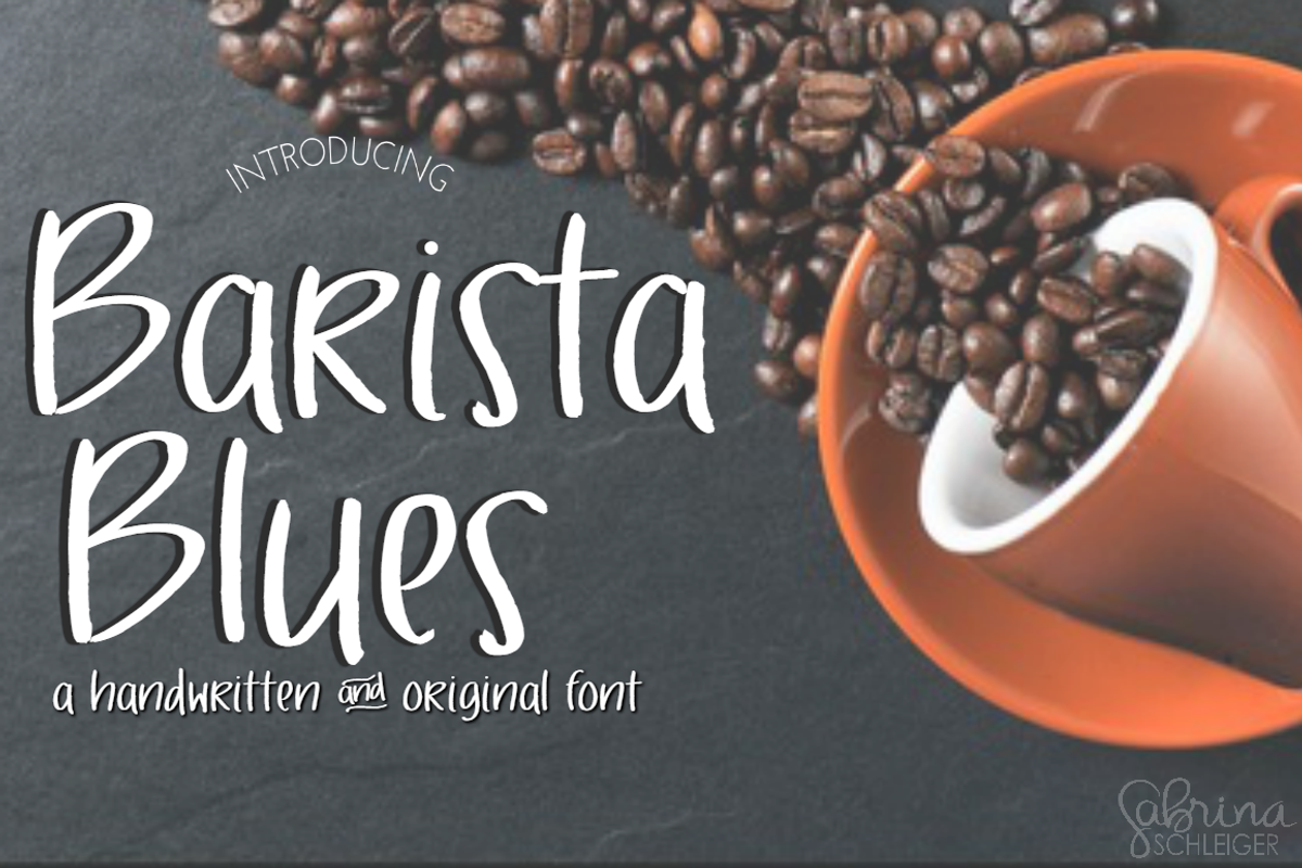 Barista Blues- Handwritten Font