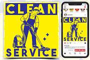 Cleaning Service Illustration, a Work Illustration by regalDRAW (Thumbnail 1 of 3)