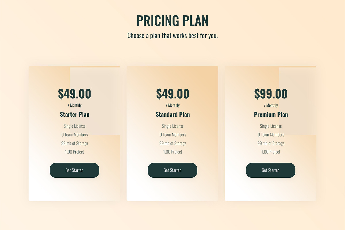 Pricing Plan, an UI Kit Template by Sujun Baidyaa (Photo 3 of 3)