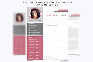 Resume Template 004 For Photoshop