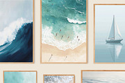 Coastal Wall Art Prints Bundle, a Background Graphic by Artemsky (Thumbnail 2 of 15)
