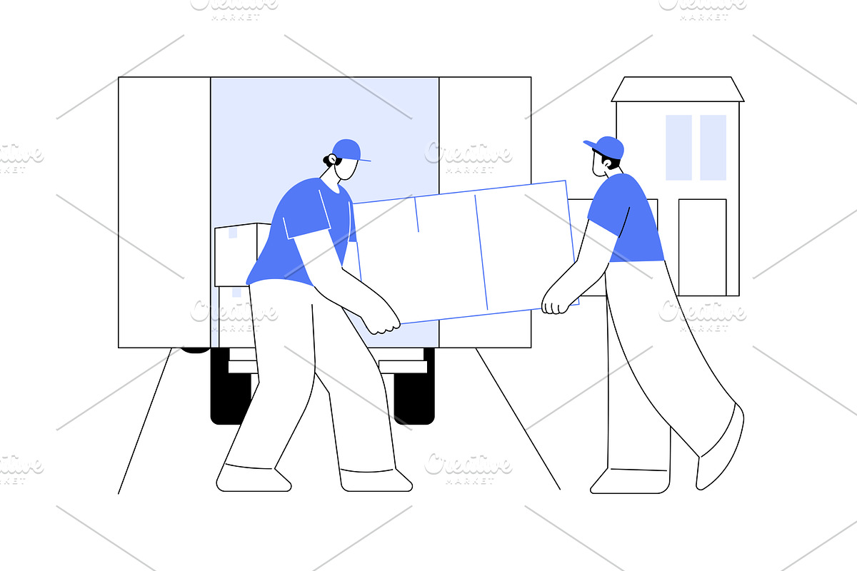 Truck loading isolated cartoon, a Finance Illustration by Visual Generation