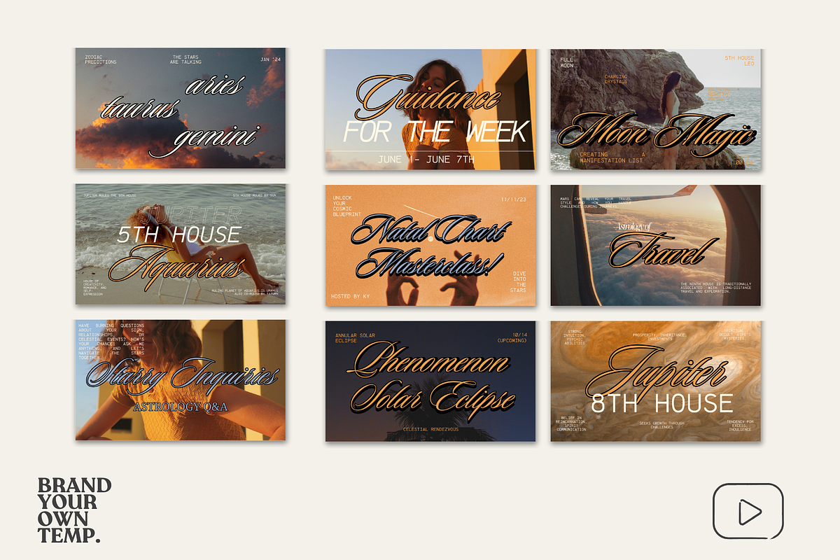 Astrology Canva Templates, a Social Media Template by BYOTstudios (Photo 8 of 10)