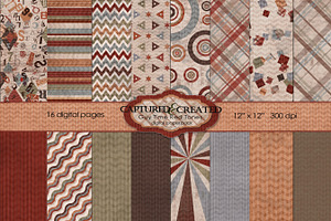 Guy Time Rust Tones Paper Pack- 16