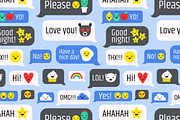 Messages with cute emoji set, an Illustration by Good Studio (Thumbnail 2 of 4)