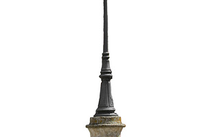 Isolated image of antique street