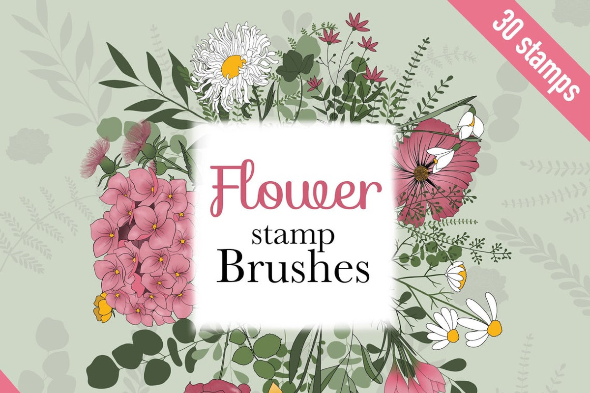 Procreate Botanical brushes bundle, a Brush Add-On by PDknyStudio