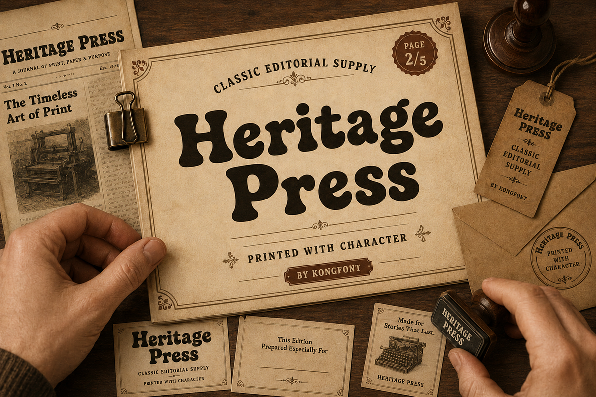 Vintage Gazette - Modern Vintage, a Handwritten Font by overlaytemplates (Photo 2 of 5)