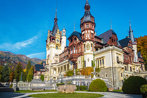 Beautiful courtyard of Peles castle, an Architecture Photo by Alpine Dreams