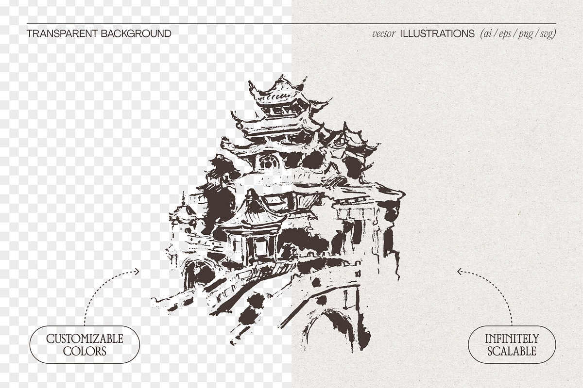 Traditional Japanese Architecture, an Empty State Illustration by TheMountBirdStudio (Photo 2 of 5)