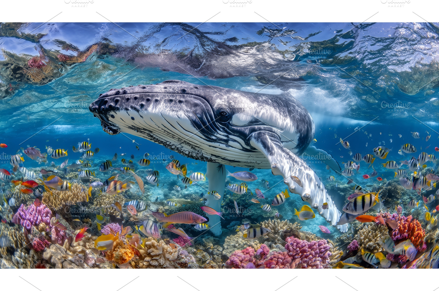 A humpback whale glides effortlessly, an Animal Photo by ZinetroN