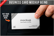 Business Card Taken Out Of Pocke PSD, a Product Mockup by Bruno's Shop (Thumbnail 1 of 3)