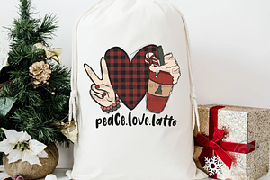 Peace Love Latte Sublimation