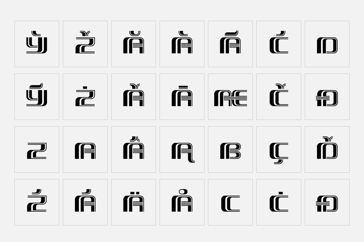 Genie - Op art font, a Font by SelfBuild Type (Photo 11 of 19)