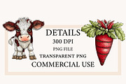 Watercolor Farm Clipart Bundle, a Seasonal Illustration by Designworld (Thumbnail 4 of 9)