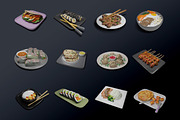 Asian Food 3D Icons, an Object 3D Model by WudelMbois Studio (Thumbnail 2 of 4)