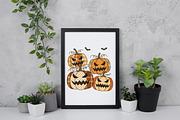 Vintage Patchwork Pumpkin Halloween, an Illustration by Daily.Designs (Thumbnail 5 of 5)
