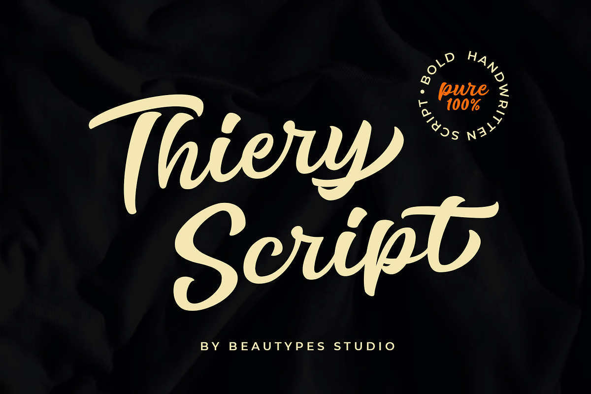 Thiery Script - Bold Font, a Script Font by Beautypes (Photo 1 of 8)