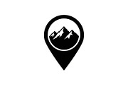Mountain Location Pin Icon Set, a Graphic by hafijul (Thumbnail 8 of 11)