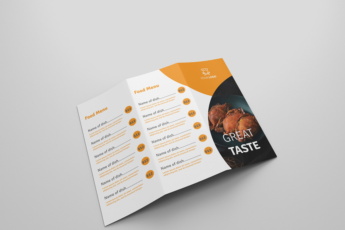 6 Food Menu Tri Fold Bochures, a Brochure Template by Creatricks (Photo 13 of 13)