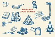 Hand Drawn Bushcraft Elements, an Object Graphic by e-artdesign (Thumbnail 3 of 3)