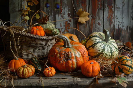 A basket filled with numerous pumpki, a Photo by Iftikhar Alam
