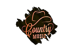 Country Music Watercolor Logo.