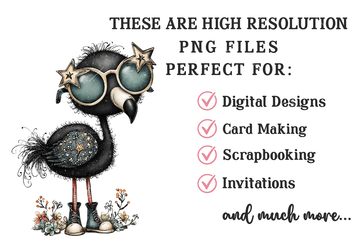 Whimsical Gothic Summer Clipart PNG, an Illustration by OK Design (Photo 4 of 6)