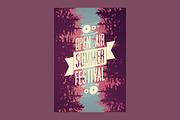 Summer open air vector poster set., a Seasonal Illustration by PoPaShop (Thumbnail 9 of 10)