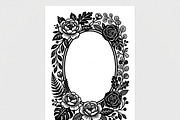 50 Elegant Floral Oval Mirror Frame, a Decorative Illustration by Amazin_art (Thumbnail 7 of 26)
